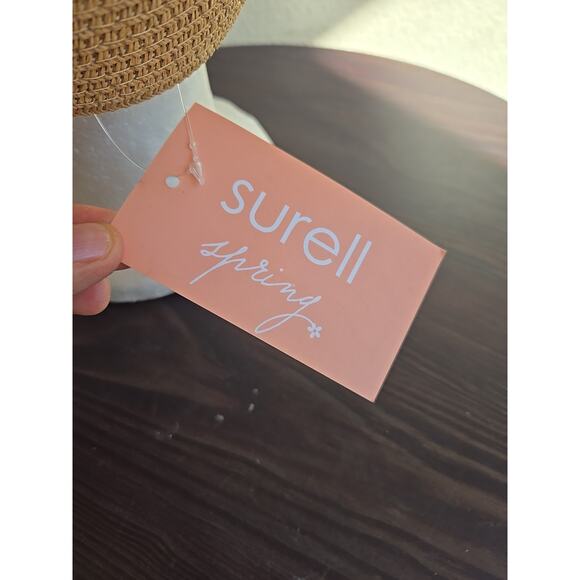 Surell Women Paper/Straw Baseball Cap New With Tags Black Visor - Picture 4 of 7